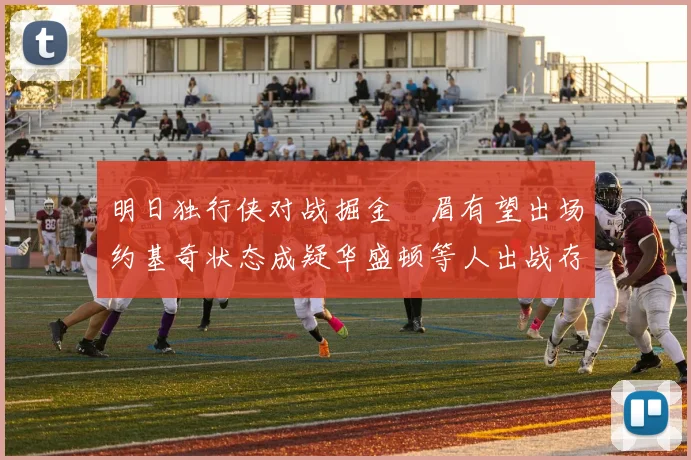 明日独行侠对战掘金濃眉有望出场约基奇状态成疑华盛顿等人出战存疑